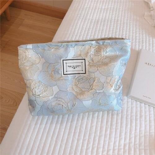 Trousse toilette make up tas small cosmetic bag girl lipstick bag women flowers clutch purse organizer neceser de viaje washbag