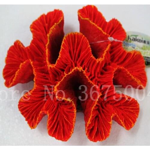 1pcs Red Resin Artificial Sea Marine Coral for Fish Tank Aquarium Decoration Landscaping