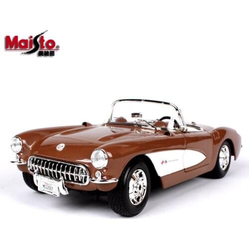 Maisto 1:18 1957 Chevrolet Corvette car alloy car model simulation car decoration collection gift toy Die casting model boy toy