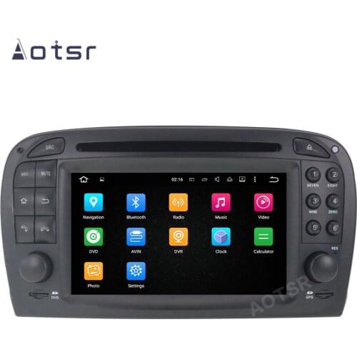 AOTSR 2 Din Radio Android 9 For Mercedes SL R230 SL350 SL500 SL55 SL600 SL65 Multimedia Player GPS Navigation 2Din Autoradio