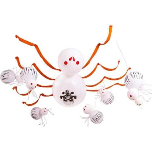 NEW Halloween Horror Spider Balloon Set Plush Horror Party Balloons Garden Party Decoration Black White Top