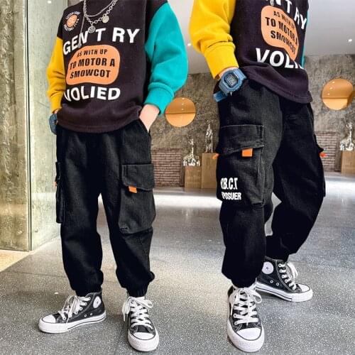 New Cool Spring Autumn Casual Pants Boys Kids Trousers Children Clothing Teenagers Sport In Stock High Quality