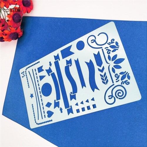 Postcard plastic mold shield DIY cake scrapbook stencils hollow Embellishments printing lace ruler Valentines Day