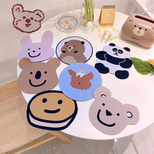 Kawaii Bear Antiskid Waterproof Desk Mat Mouse Pad Computer School Office Stationery Accessories