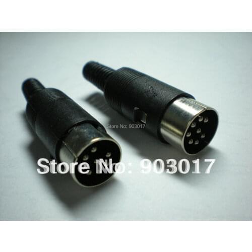 DIN Plug Connector 4 Pin or 5 Pin with Plastic Handle 6 Pcs Per Lot HOT Sale
