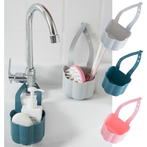 Kitchen Sink Drain Rack Sponge Soap Rack Bathroom Hanging Storage Basket Faucet Organizer Shelf Portable Bag Home Kitchen Tools
