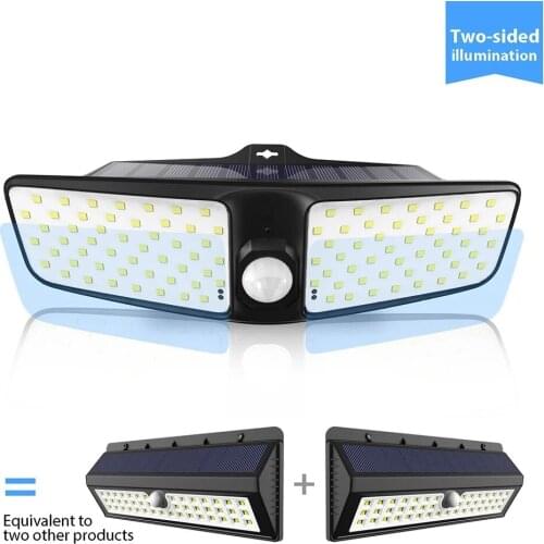 Outdoor Solar Lamp 100 LED Solar Light PIR Motion Sensor Wall Light IP65 Waterproof Solar Powered Sunlight For Garden Decoration