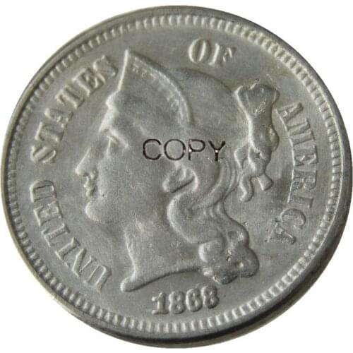 US 1868 Three Cent Nickel Copy Coin