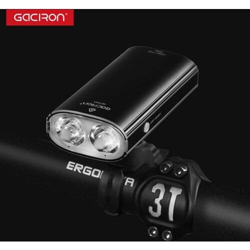 GACIRON Waterproof 1700 Lumens Bike Light Bicycle Headlight Rear Light 2 in 1 With Mount Holder Rechargeable Bike Flashlight