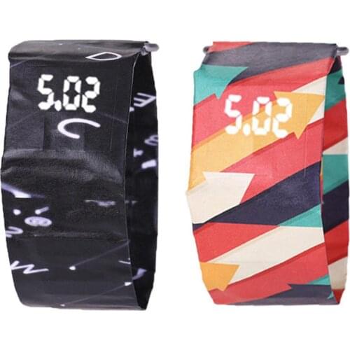 Waterproof Unisex Students LED Light Digital Display Paper Watch Gift Watch Couple reloj inteligente mujer часы женские
