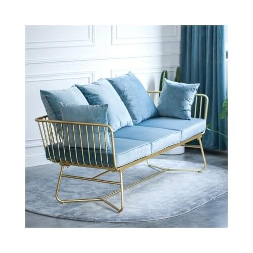Iron Art Sofa Chair Modern Armchair Living Room Furniture Single Lazy Sofa Balcony Home Backrest Leisure Iron Art Nordic Sofas