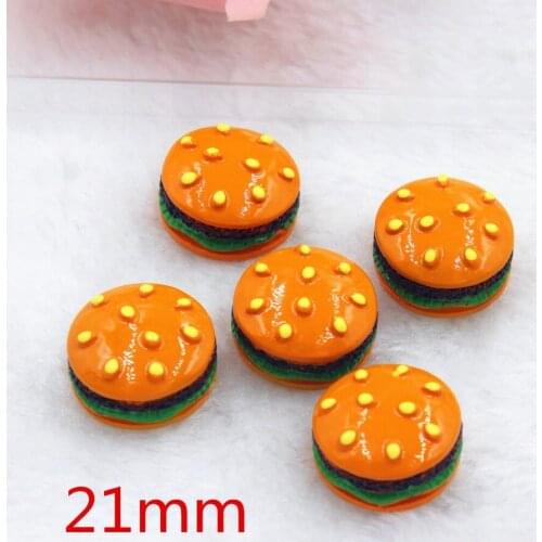 10pcs/lot DIY resin cabochons accessories flat back resin hamburger kawaii resin cartoon