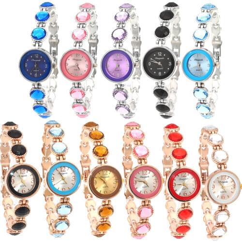 10pcs/Lot, Fashion Rhinestone Watches Women Luxury Stainless Steel Quartz Watch Women Dress Bracelet Watches Ladies Clock O72