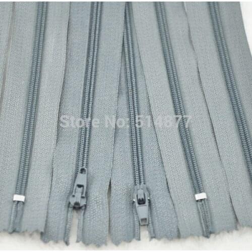 10 pcs Gray Color Nylon Coil Zippers Tailor Sewing Tools Craft 9 Inch Z02