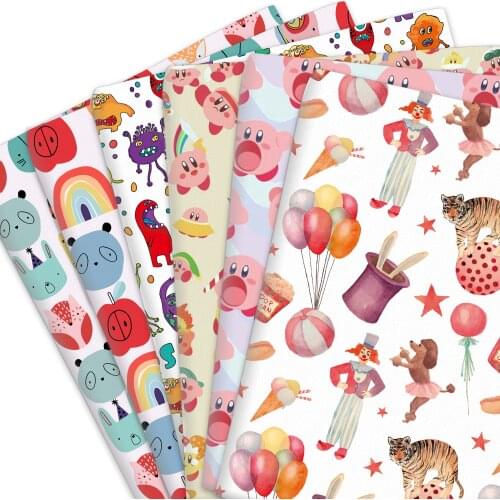50*145cm Cartoon 100% Or Polyester Cotton Fabric Sewing Quilting Patchwork Quilt Material Fabrics Needlework DIY Cloth