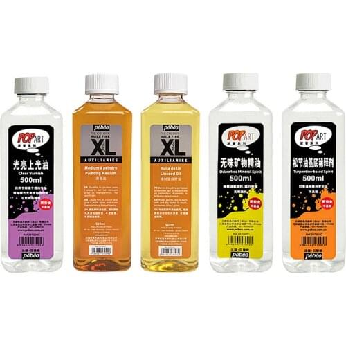 500ML Professional oil paint auxiliary materials Oil Paint Thinner Colorless And Odorless Oil Paint Art Supplies Painting Tools