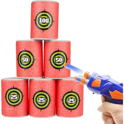 6Pcs Bullets Target for Nerf Toy Gun Shooting Target Children Shot Game Target Kids Outdoor Toy Accessories