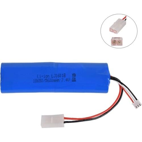 7.4V 5600mah 18650 Lipo Battery L6.2-2P Plug for heng long 3818 3889 3809 RC Tanks cars toys parts upgrade high capacity battery