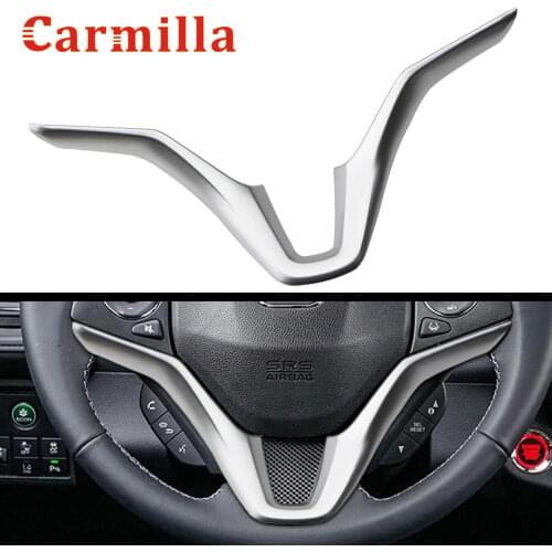 ABS Chrome Steering Wheel Cover Sequins Stickers for Honda HR-V HRV Vezel 2015 2016 Car Accessories