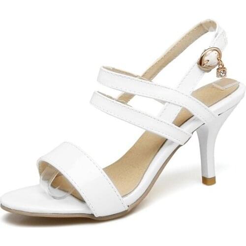 Big Size 13 14 15 16 17 high heels sandals women shoes woman summer ladies open-toed Round head Fine with sandals