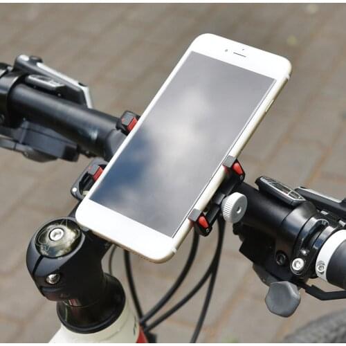 Anti-shake DIY Bicycle Phone Holder Universal Adjustable Bike Mount Bike Accessories Bicycle Aluminum Alloy Phone Bracket