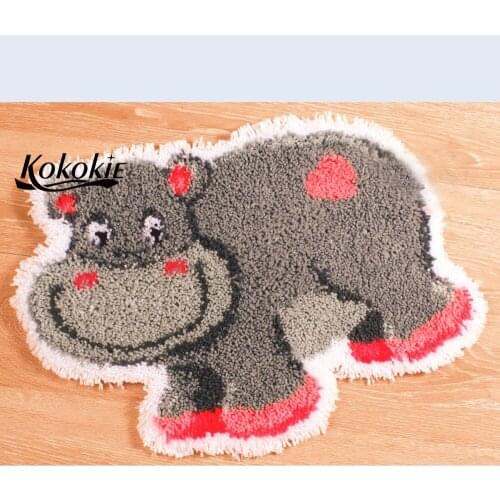 Diy tapijt latch hook kits rug elephant handwerken knooppakket knitting needle kits for carpet embroidery needlework kussen