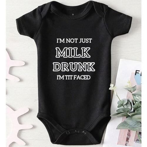 Baby Onesie Newborn Girls Clothes Print Milk Drunk Toddler Boys Winter Romper Infant Outfit Kids Clothing Children Jumpsuits