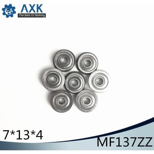MF137ZZ Flange Bearing 7x13x4 mm ABEC-1 ( 10 PCS ) Miniature Flanged MF137 Z ZZ Ball Bearings