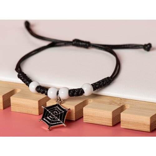Cute Metal Drip Glaze Pendant Bracelet Hand-Wowen Gift Bracelets Bangles For women Girl Children Retro style #XN010