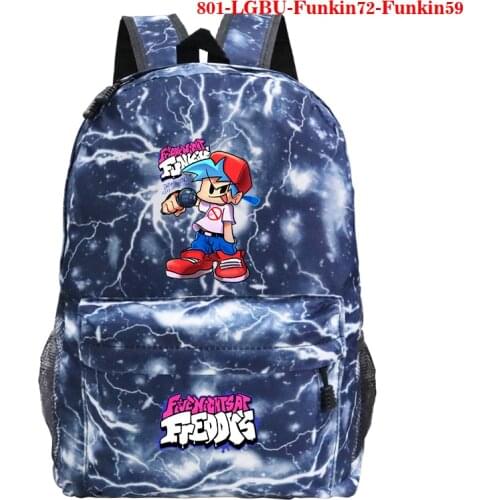 Fashion Schoolbag Anime Friday Night Funkin Print School Backpack Women Men Book Bag Children Teenager Laptop Computer Backpacks