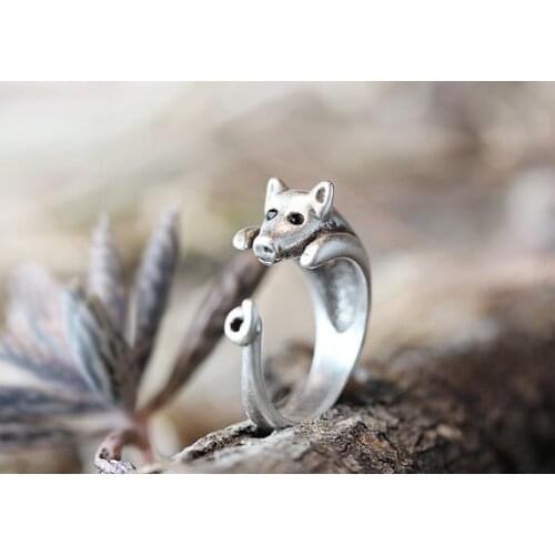 Wholesale New Trendy Vintage Pig Rings Antique Silver Gold Bronze Plated Women Rings Men Animal Fashion Jewelry Gift