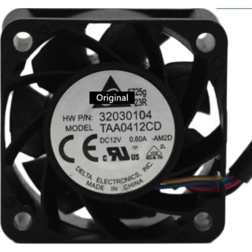 Original 100% working TAA0412CD 4cm 4020 DC 12V 0.60a 4-wire PWM temperature controlled 13000rpm high speed cooling fan
