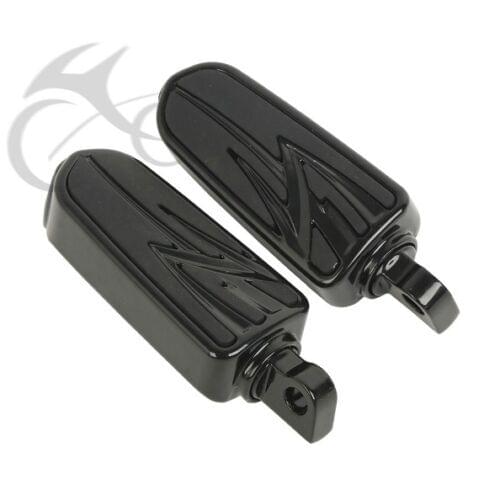 Motorcycle High Way Foot peg Footrests For Harley Street Road Glide Dyna black chrome