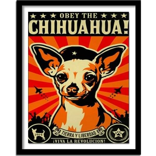 Full square diamond 5D DIY diamond embroidery Pet Chihuahua diamond painting Cross Stitch Rhinestone home decoration CX