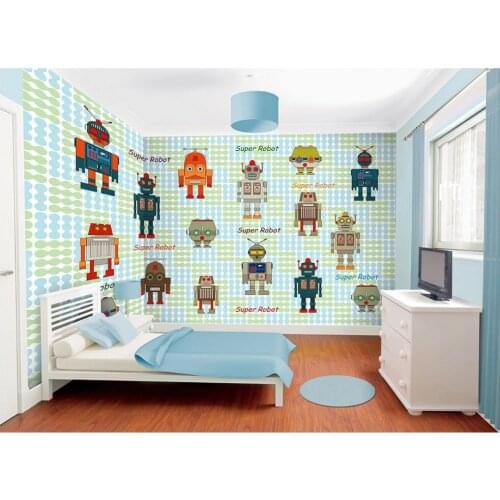 Custom mural on the wall photo wallpaper 3d Robot cartoon comic children drawing home decor Wallpaper for walls in rolls