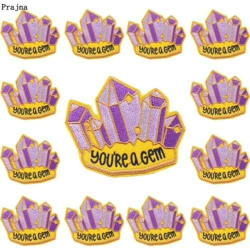 Prajna 10PCS Crystal Letter Applique Patches On Clothes DIY Cartoon Patches For Clothing Thermoadhesive Patches Badges Stickers