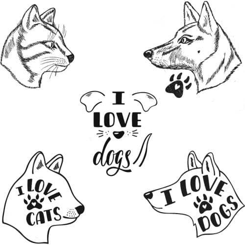 Animal Dog Cat Clear Stamps For DIY Scrapbooking Card Making Silicone Stamps Fun Decoration Supplies
