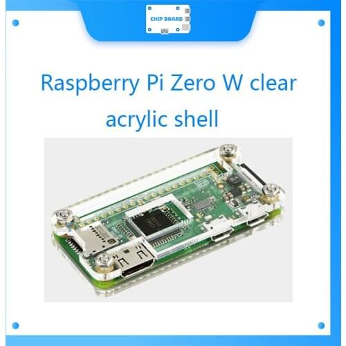 Yahboom new arrival Raspberry Pi Zero W clear acrylic shell cover support install heat sink Camera TF card