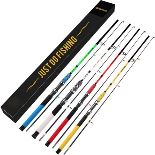 Just Do Fishing 1.5-2.4m Boat Fishing Rod Spinning Rod EVA Handle Ultralight for Travel Surf Fishing Strong Sea Fishing Tackle