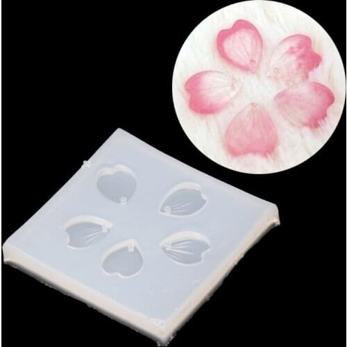 Silicone Mold Cherry Blossom Petal Pendant Mold For DIY Handwork Jewelry Finding Dried Flower Resin Decorative DIY Hand Crafts