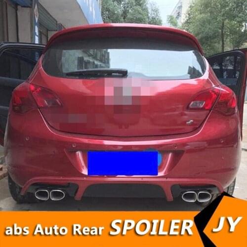 For Opel Astra J Spoiler 2012-2016 Opel Astra J spoiler High Quality ABS Material Car Rear Wing Primer Color Rear Spoiler