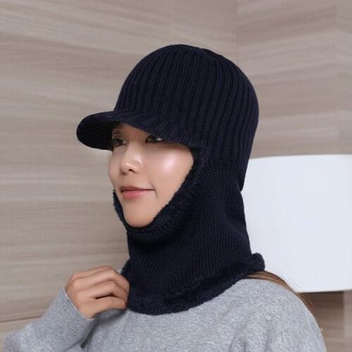 Warm Beanies Hats Female and Male Casual Adult Caps Multi-purpose Knit Wool Women and Men Autumn Winter Skullies Hat