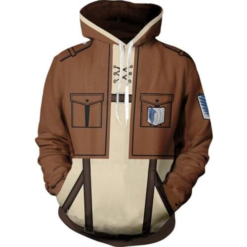 Attack On Titan Hoodie Levi Mikasa Eren Adult Men Women Hooded Hoodies Sweatshirts Spring Jacket Coat