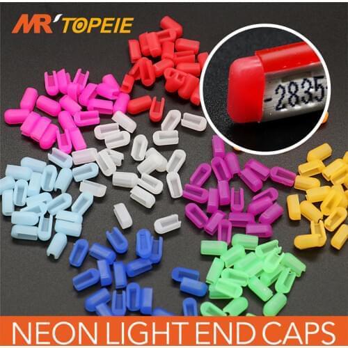 High Quality LED Strip End Cap For 12V24V220V 2835 Series 6x12mm 8x16mm Neon Light silicone Buckle Flexible Accessories