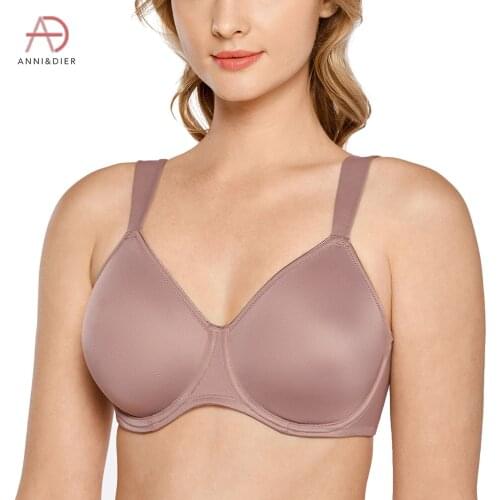 Womens Smooth Full Coverage Underwire Non-padded Minimizer Bra Plus Size