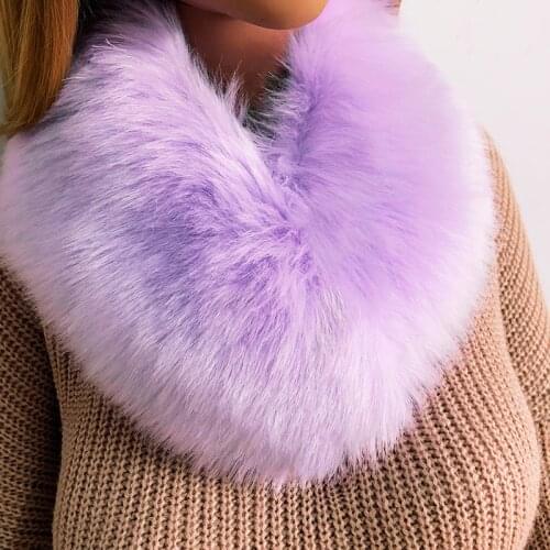 Christmas Gifts Winter Womens Faux Fur Cape Scarf Winter Warm Fur Collar Chic Accessories Shawl Winter Gifts Faux Fox Fur Scarf
