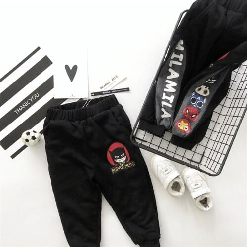 Tonytaobaby Winter New Boys and Girls' Childrens Clothes Cute Boys and Girls' Zipper Design Casual Plush Pants