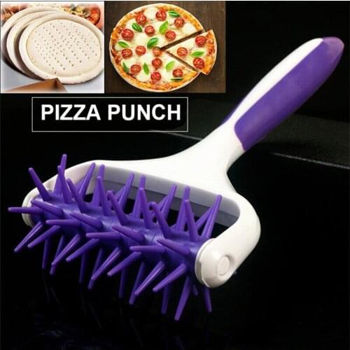 1PC Pizza Bread Needle Punchers Wheel Roller Pie Pastry Dough Pitter Durable Wooden Handle Eco-friendly HIGH Quality Material