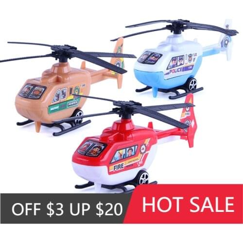 1Pcs Classic Random Colour Pull Back Helicopter Model Toy Mini Fashion Children Entertainment Vehicle Wind Up Toys