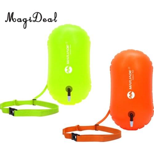 2 Pieces Swim Buoy with Adjustable Waist Strap, Pool Swimming Training Safety Tow Float for Open Water Swimmers & Triathletes
